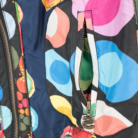 Desigual Embroidered Bomber Jacket Windbreaker Womens 40 Avant Garde Floral - Picture 6 of 16